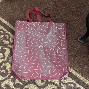 Lululemon Athletica Burgundy Tote Bag